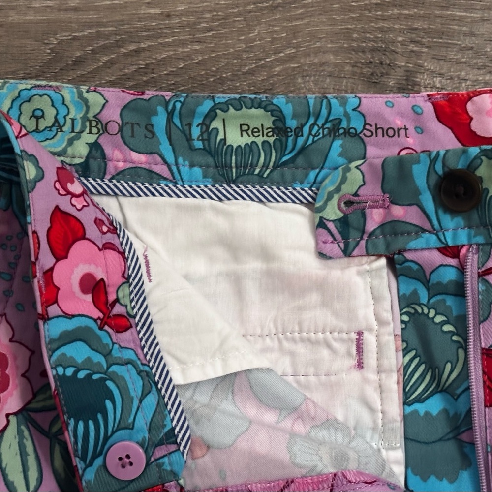 Talbots Relaxed Chino Floral Women's Shorts Size 12 - Picture 4 of 6